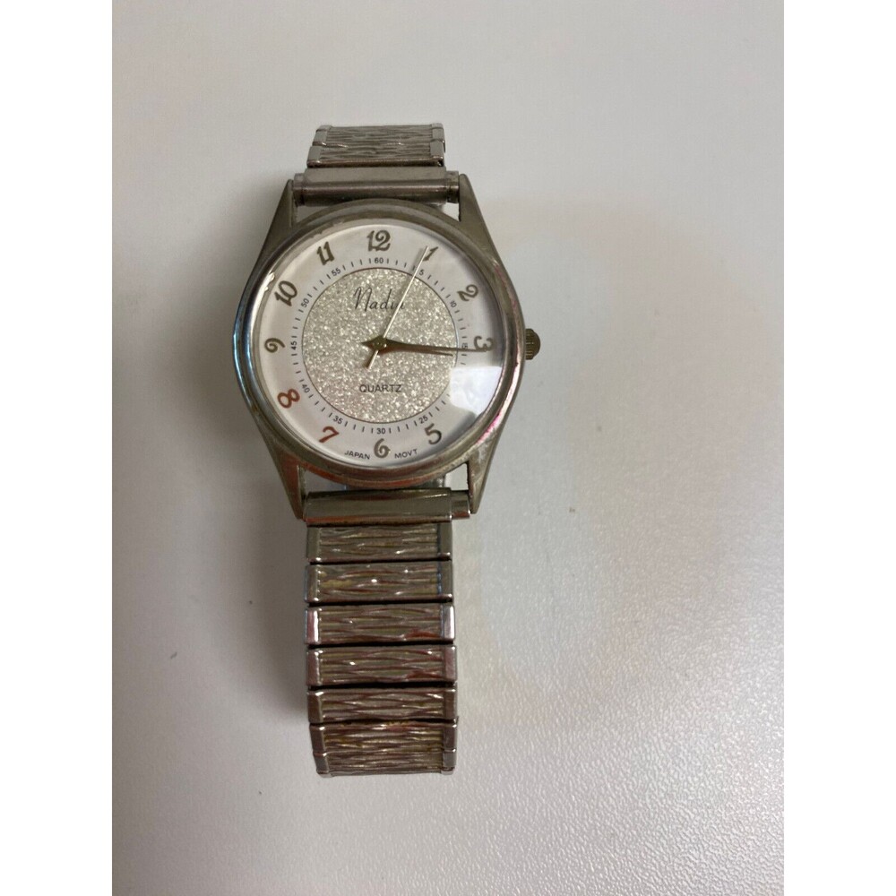 Nadia Watch Silver Band Not Working Quartz Japan